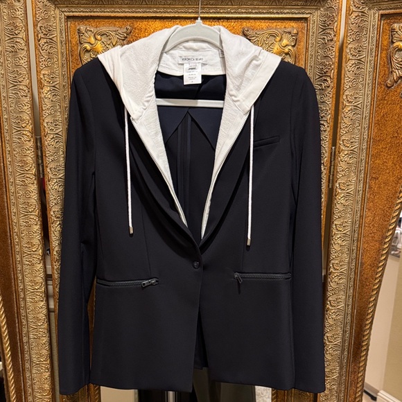 Veronica Beard Jackets & Blazers - Veronica Beard Black Blazer with White Hood